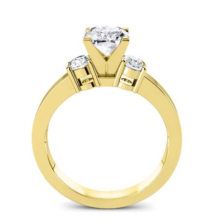 Briarrose Diamond Matching Band Only (engagement Ring Not Included) For Ring With Cushion Center yellowgold