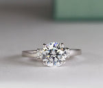 Briarrose - Round Moissanite Engagement Ring - BeverlyDiamonds