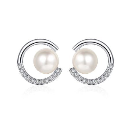 Brynlee Lab Diamond & Pearl Earrings - BeverlyDiamonds