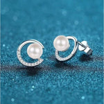 Brynlee Lab Diamond & Pearl Earrings - BeverlyDiamonds