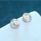 Brynlee Moissanite & Pearl Earrings - BeverlyDiamonds