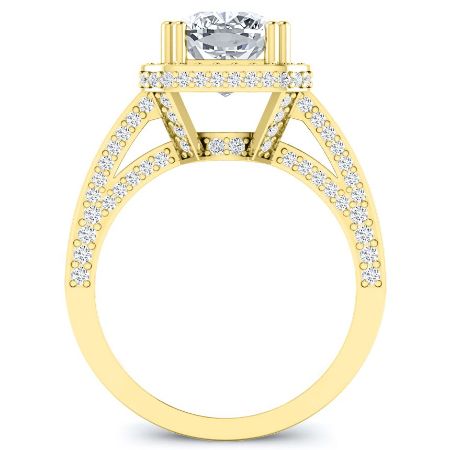 Buttercup - Cushion Moissanite Bridal Set - BeverlyDiamonds