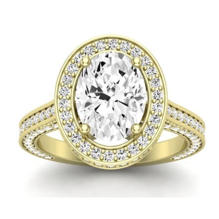 Buttercup Diamond Matching Band for Oval Center (Band Only. Engagement Ring Not Included) - BeverlyDiamonds