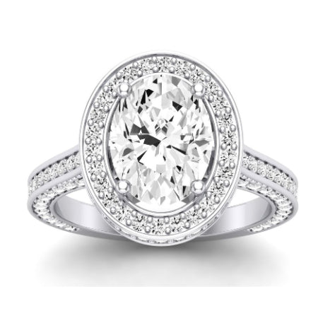 Buttercup Diamond Matching Band for Oval Center (Band Only. Engagement Ring Not Included) - BeverlyDiamonds