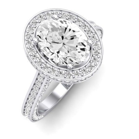 Buttercup Diamond Matching Band for Oval Center (Band Only. Engagement Ring Not Included) - BeverlyDiamonds