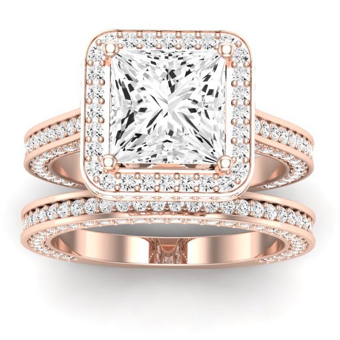 Buttercup Diamond Matching Band for Princess Center (Band Only. Engagement Ring Not Included) - BeverlyDiamonds