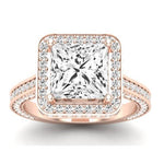 Buttercup Diamond Matching Band for Princess Center (Band Only. Engagement Ring Not Included) - BeverlyDiamonds