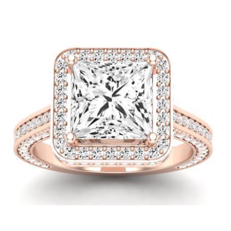 Buttercup Diamond Matching Band for Princess Center (Band Only. Engagement Ring Not Included) - BeverlyDiamonds