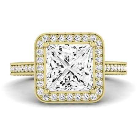 Buttercup Diamond Matching Band for Princess Center (Band Only. Engagement Ring Not Included) - BeverlyDiamonds