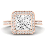 Buttercup Diamond Matching Band for Princess Center (Band Only. Engagement Ring Not Included) - BeverlyDiamonds