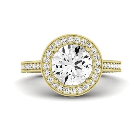 Buttercup Diamond Matching Band for Round Center (Band Only. Engagement Ring Not Included) - BeverlyDiamonds
