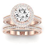 Buttercup Diamond Matching Band for Round Center (Band Only. Engagement Ring Not Included) - BeverlyDiamonds