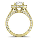 Buttercup Diamond Matching Band for Round Center (Band Only. Engagement Ring Not Included) - BeverlyDiamonds