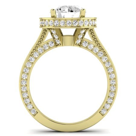 Buttercup Diamond Matching Band for Round Center (Band Only. Engagement Ring Not Included) - BeverlyDiamonds