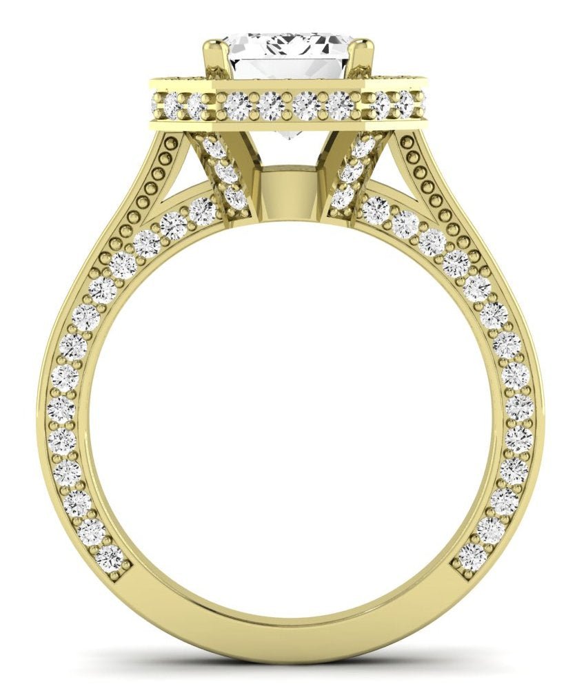 Buttercup - Emerald Diamond Engagement Ring - BeverlyDiamonds