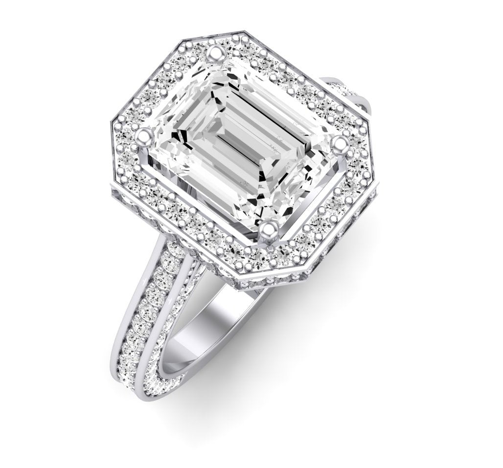 Buttercup - Emerald Lab Diamond Engagement Ring (IGI Certified) - BeverlyDiamonds