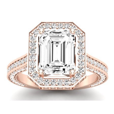 Buttercup - Emerald Moissanite Bridal Set - BeverlyDiamonds