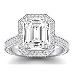 Buttercup - Emerald Moissanite Bridal Set - BeverlyDiamonds