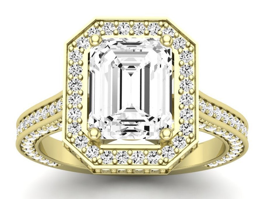 Buttercup - GIA Natural Emerald Diamond Engagement Ring - BeverlyDiamonds