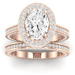 Buttercup - GIA Natural Oval Diamond Bridal Set - BeverlyDiamonds