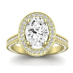 Buttercup - GIA Natural Oval Diamond Bridal Set - BeverlyDiamonds