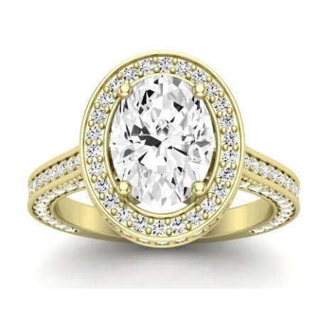 Buttercup - GIA Natural Oval Diamond Bridal Set - BeverlyDiamonds