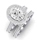 Buttercup - GIA Natural Oval Diamond Bridal Set - BeverlyDiamonds