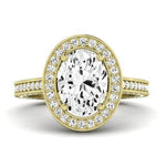 Buttercup - GIA Natural Oval Diamond Bridal Set - BeverlyDiamonds