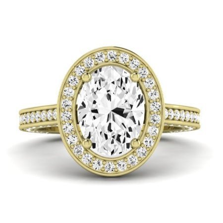 Buttercup - GIA Natural Oval Diamond Bridal Set - BeverlyDiamonds