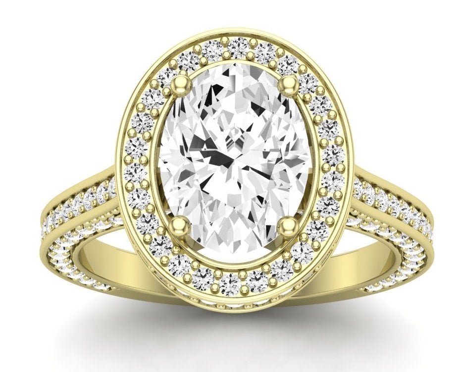 Buttercup - GIA Natural Oval Diamond Engagement Ring - BeverlyDiamonds