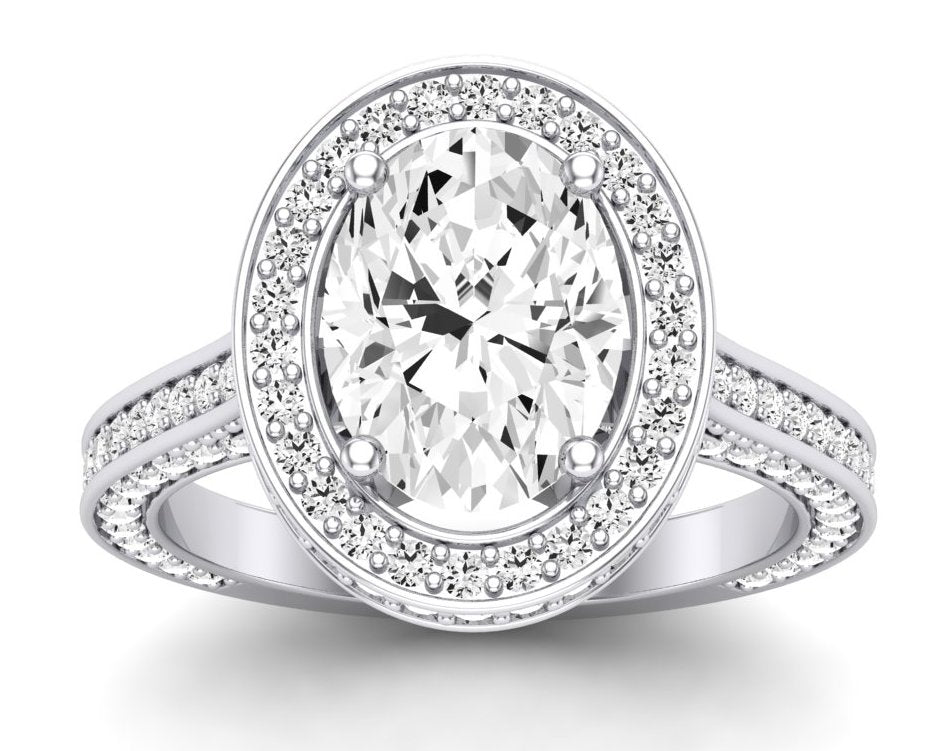 Buttercup - GIA Natural Oval Diamond Engagement Ring - BeverlyDiamonds