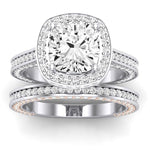 Buttercup Lab Diamond Matching Band For Cushion Center(Band Only. Engagement Ring Not Included) - BeverlyDiamonds