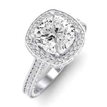 Buttercup Lab Diamond Matching Band For Cushion Center(Band Only. Engagement Ring Not Included) - BeverlyDiamonds