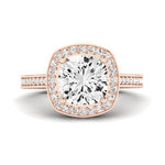 Buttercup Lab Diamond Matching Band For Cushion Center(Band Only. Engagement Ring Not Included) - BeverlyDiamonds