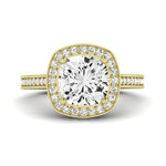 Buttercup Lab Diamond Matching Band For Cushion Center(Band Only. Engagement Ring Not Included) - BeverlyDiamonds