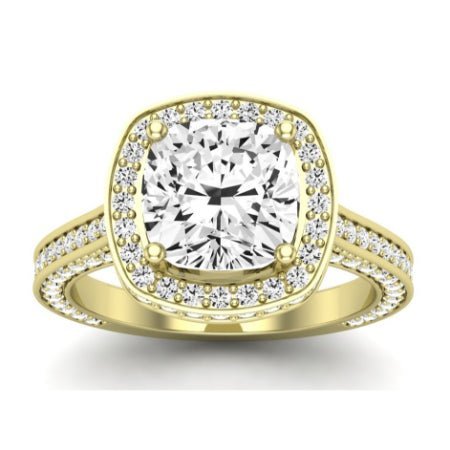 Buttercup Lab Diamond Matching Band For Cushion Center(Band Only. Engagement Ring Not Included) - BeverlyDiamonds