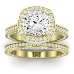 Buttercup Lab Diamond Matching Band For Cushion Center(Band Only. Engagement Ring Not Included) - BeverlyDiamonds