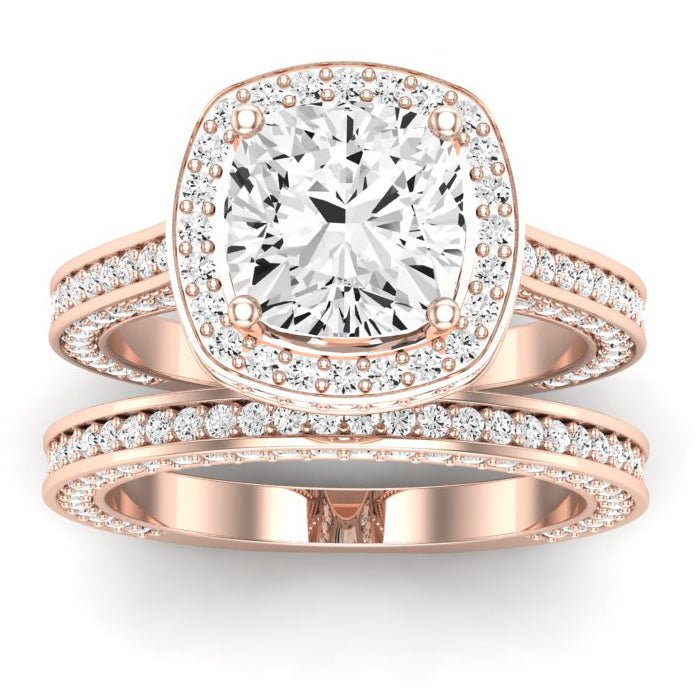 Buttercup Lab Diamond Matching Band For Cushion Center(Band Only. Engagement Ring Not Included) - BeverlyDiamonds