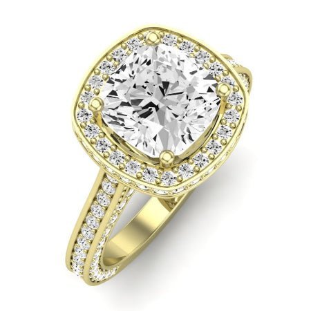 Buttercup Lab Diamond Matching Band For Cushion Center(Band Only. Engagement Ring Not Included) - BeverlyDiamonds