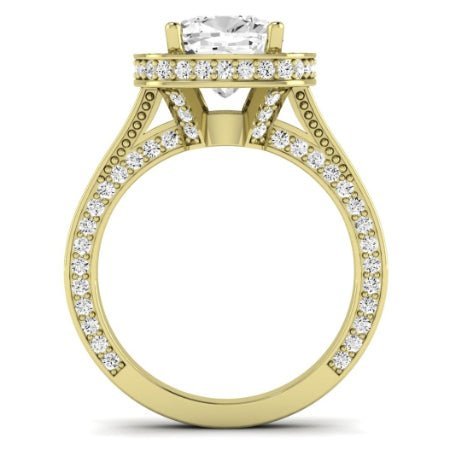 Buttercup Lab Diamond Matching Band For Cushion Center(Band Only. Engagement Ring Not Included) - BeverlyDiamonds