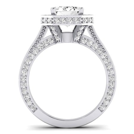 Buttercup Lab Diamond Matching Band For Emerald Center(Band Only. Engagement Ring Not Included) - BeverlyDiamonds