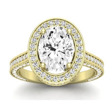 Buttercup Lab Diamond Matching Band For Oval Center(Band Only. Engagement Ring Not Included) - BeverlyDiamonds