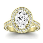 Buttercup Lab Diamond Matching Band For Oval Center(Band Only. Engagement Ring Not Included) - BeverlyDiamonds
