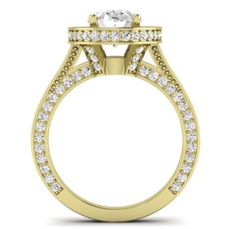 Buttercup Lab Diamond Matching Band For Oval Center(Band Only. Engagement Ring Not Included) - BeverlyDiamonds