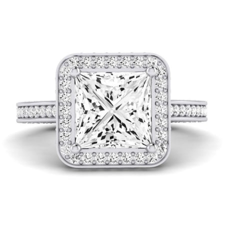 Buttercup Lab Diamond Matching Band For Princess Center(Band Only. Engagement Ring Not Included) - BeverlyDiamonds