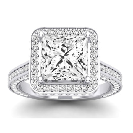 Buttercup Lab Diamond Matching Band For Princess Center(Band Only. Engagement Ring Not Included) - BeverlyDiamonds