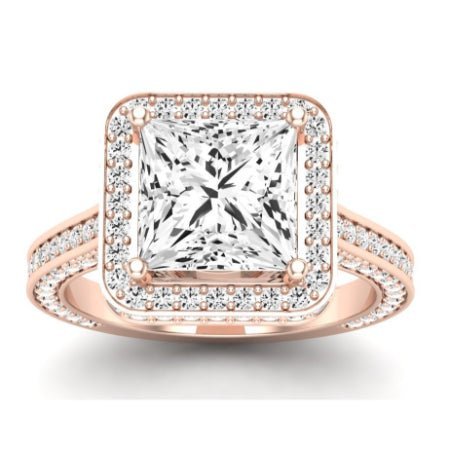 Buttercup Lab Diamond Matching Band For Princess Center(Band Only. Engagement Ring Not Included) - BeverlyDiamonds