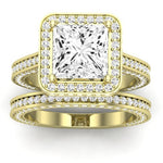 Buttercup Lab Diamond Matching Band For Princess Center(Band Only. Engagement Ring Not Included) - BeverlyDiamonds