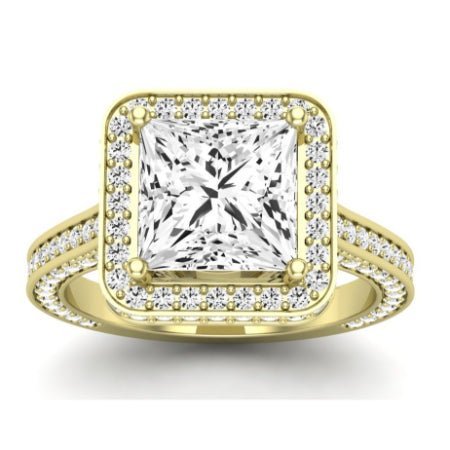 Buttercup Lab Diamond Matching Band For Princess Center(Band Only. Engagement Ring Not Included) - BeverlyDiamonds