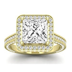 Buttercup Lab Diamond Matching Band For Princess Center(Band Only. Engagement Ring Not Included) - BeverlyDiamonds